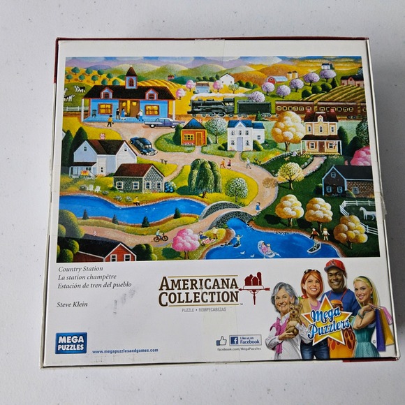 Mega Puzzles Americana Collection Country Station 500 Piece Jigsaw Puzzle - Picture 7 of 10